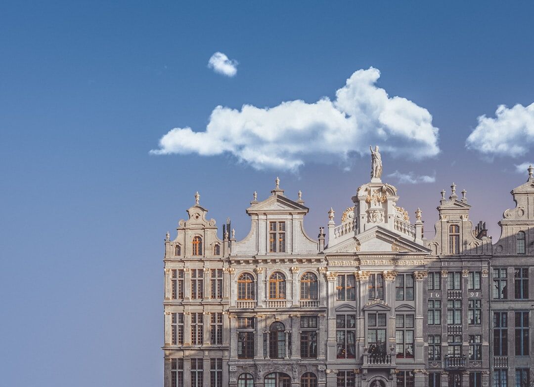 Historic and modern architecture in Brussels city center